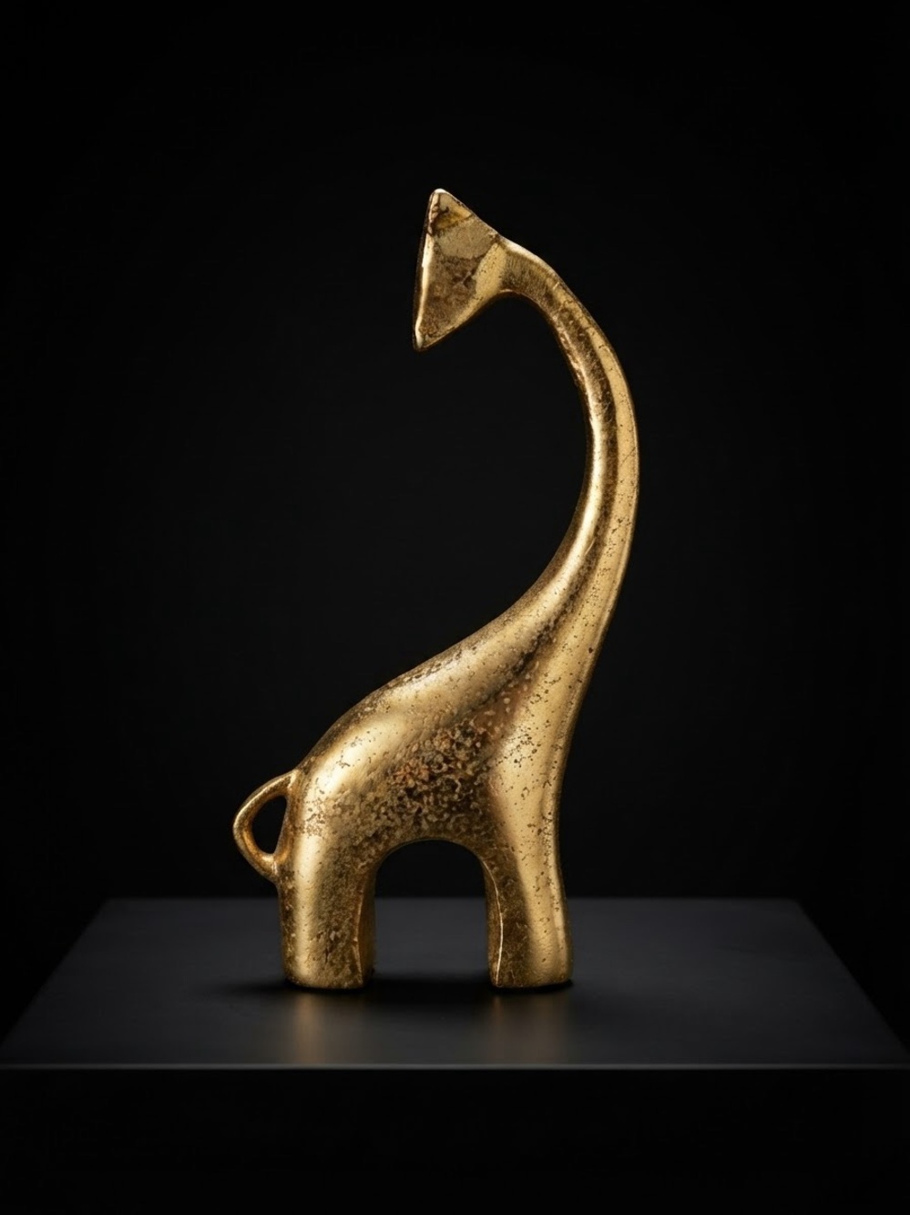 Gold tone metal Giraffe Decorative Sculpture - Home Art Accent